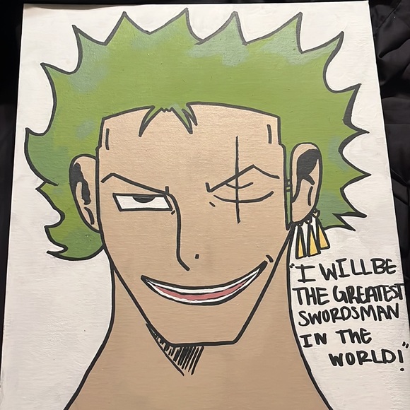 Hey this is a painting of Zoro from one piece - Picture 4 of 4